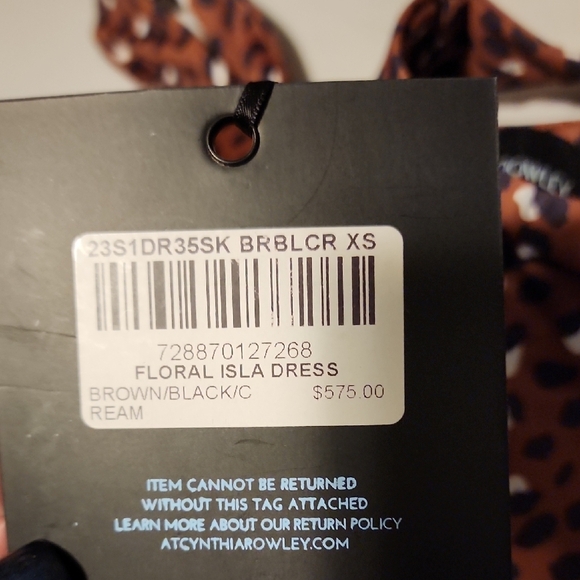 Cynthia Rowley NWT Brown and Black Polka Dot Dress - Picture 6 of 12